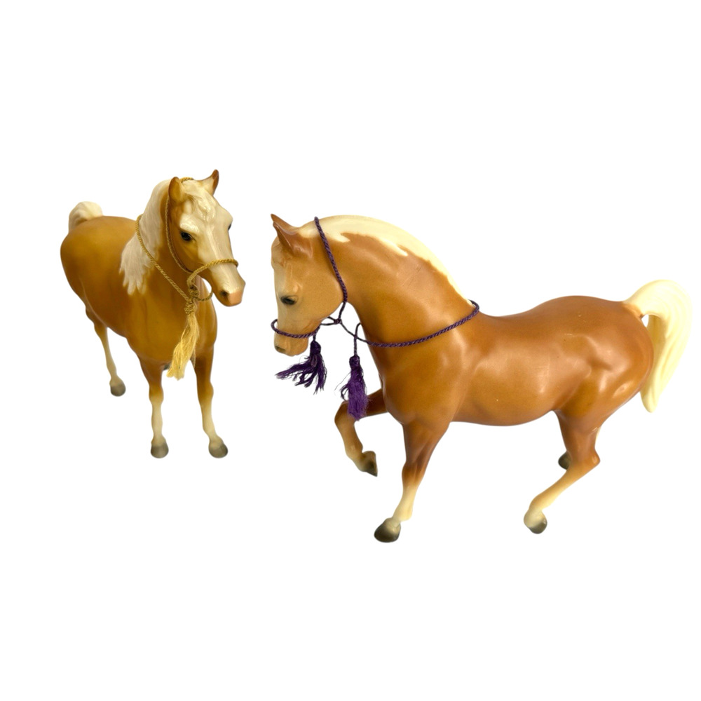 Lot 2 Breyer Traditional Family Arabian Stallion Palomino Faith #4/Mare Hope # 8